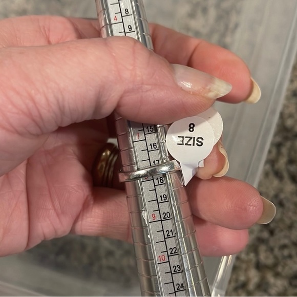 Faux Turquoise Antiqued Silver Ring - Picture 6 of 6